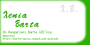 xenia barta business card